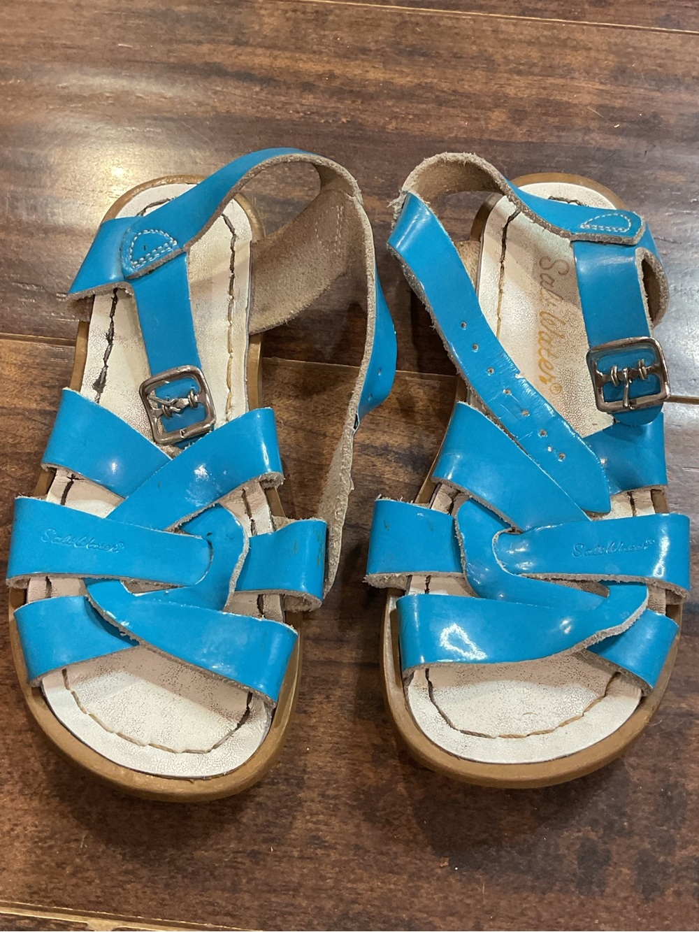 Salt Water Sandals by Hoy Bright Blue Kids Strappy Sandals